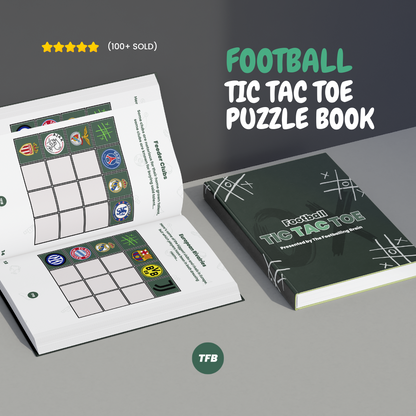 Football Tic-Tac-Toe Puzzle Book (50 Pages)